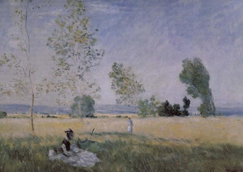 Claude Monet Meadow at Bezons oil painting image